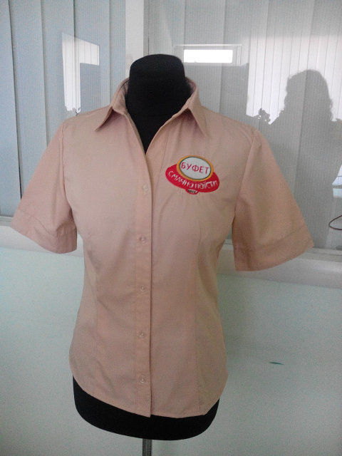 Рубашка с коротким рукавом, форма для ресторана, униформа для продавца