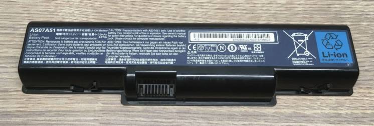 Батарея AS07A51 10.8V 4400mAh 48Wh снята с Acer Aspire 5542g-304g50Mn