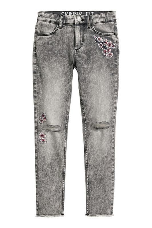 Стильные скинни джинсы на девочку, H&m, германия