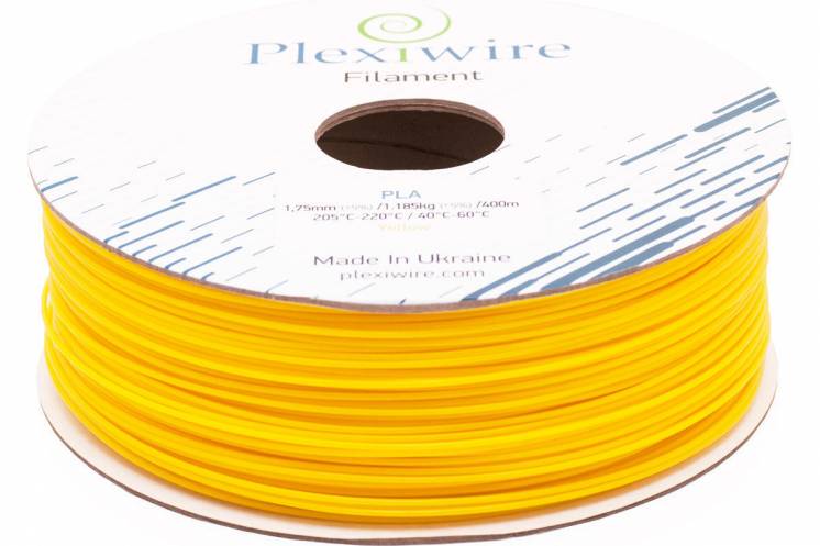 PLA ПЛА пластик желтого цвета для 3D принтера, 3D ручки 1.75мм