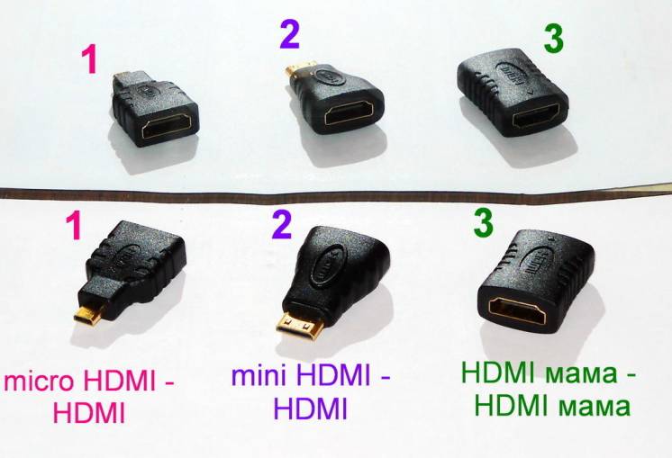 переходник для видео HDMI - micro HDMI / HDMI - mini HDMI / HDMI - HDM