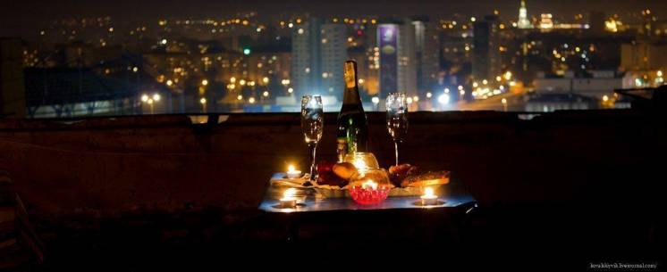 Романтическое свидание на крыше в Харькове