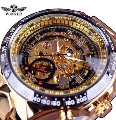Часы наручные мужские WINNER Gold TinYat M139