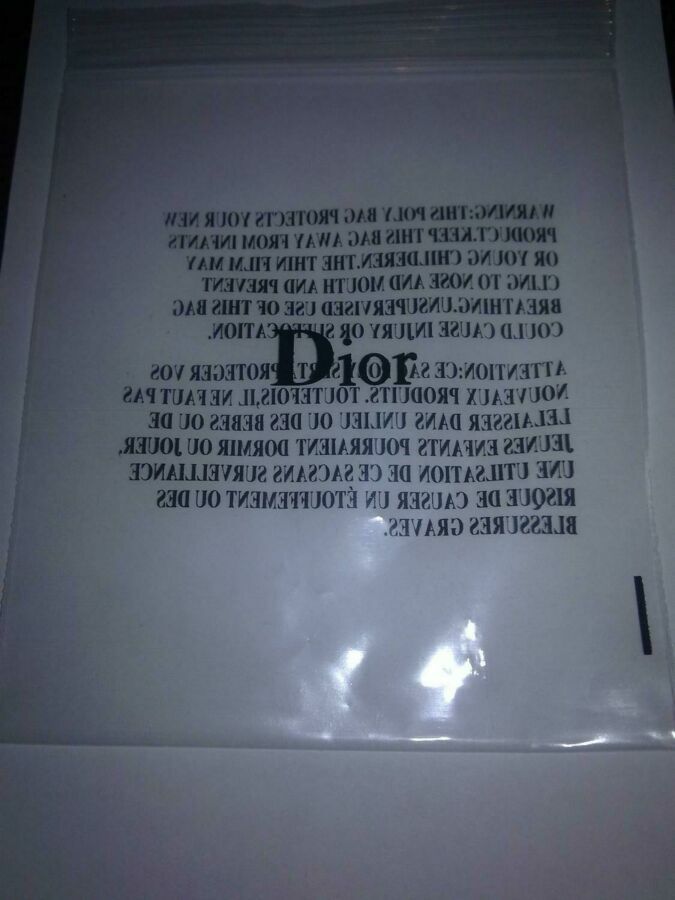 Целофановые пакетики Dior с замочком