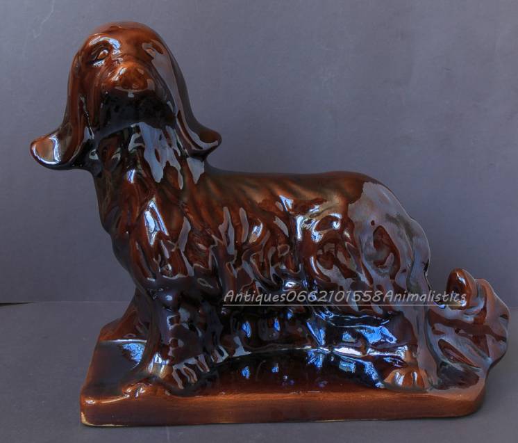 Огромная статуэтка обливная керамика Охотничья собака