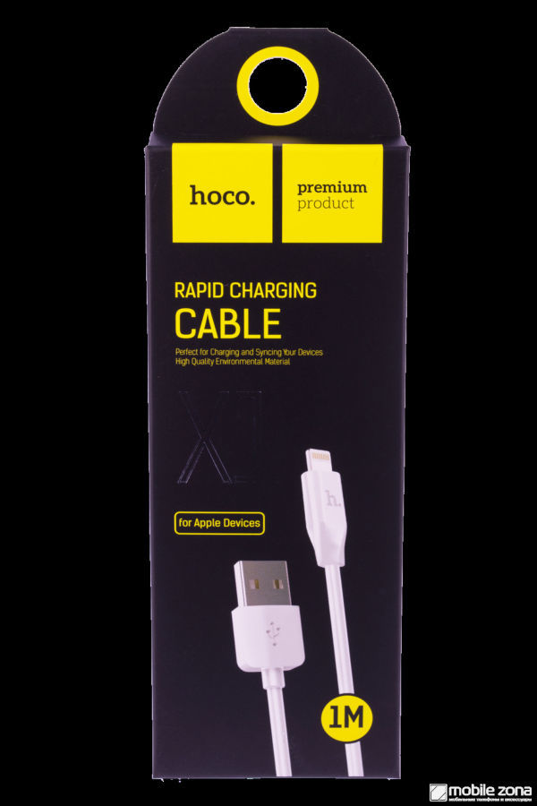 юсб кабель USB Cable Hoco X1 Rapid iPhone 6 White 1m