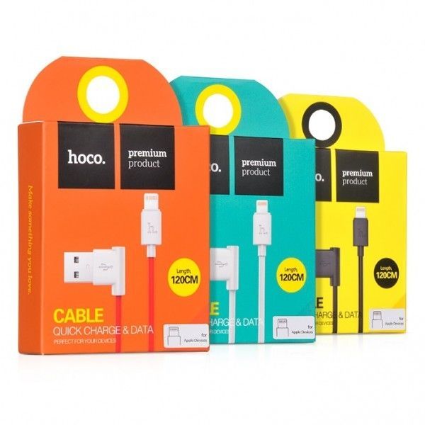 юсб кабель USB Cable Hoco UPL11 iPhone 6 (L Shape) Black 1.2m