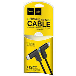 юсб кабель USB Cable Hoco X12  Magnetic 2in1 iPhone 6/MicroUSB