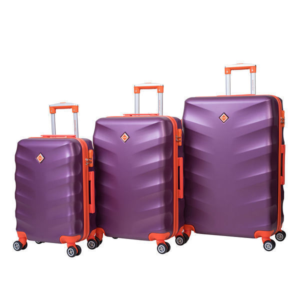 Чемодан сумка дорожный Bonro Next набор 3 штуки т. фиолетовый
