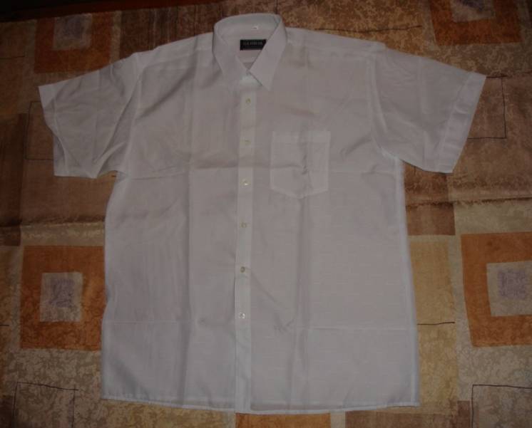 Рубашка/сорочка GLOBOL, біла, комір 42/43, нова, короткий рукав