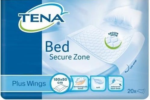 Одноразовые пелёнки простыни Tena Bed plus wings