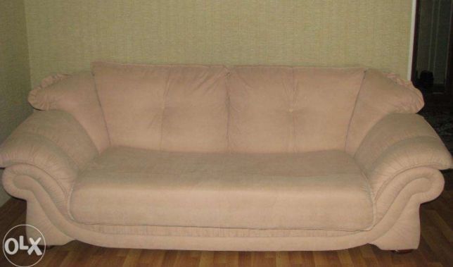 Велюрная мягкая мебель в залу диван и 2 кресла с пуфом модель Жозефина