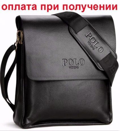 Мужская кожаная брендовая сумка барсетка POLO Поло купить