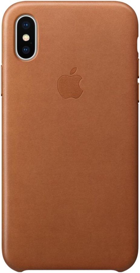 Чехол Apple iPhone X Leather Case (OEM) - Saddle Brown