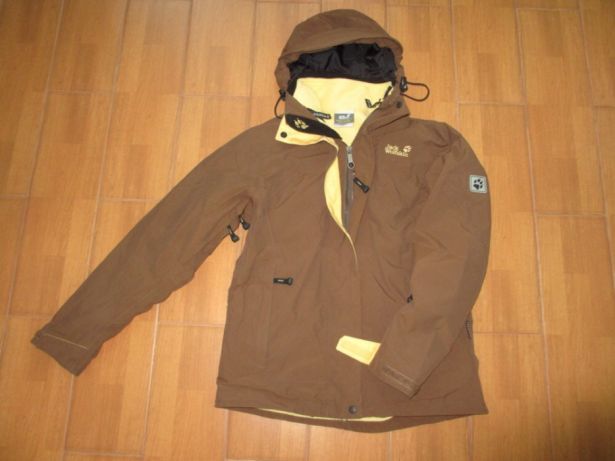 Jack Wolfskin Женская теплая куртка 2 в 1 (ветровка, флисовая кофта)