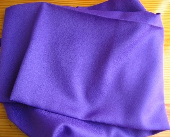Ткань костюмная летняя креп фиолетовая, 0.5 м