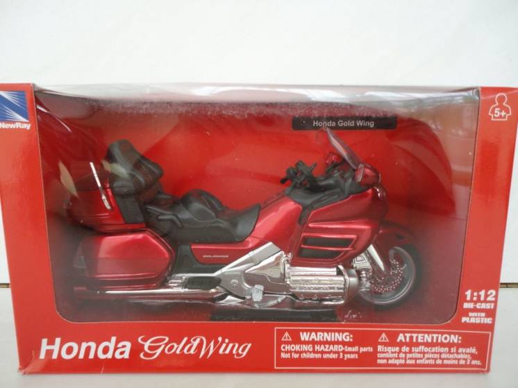 Модель мотоцикл 1:12 Honda GL 1800 Gold Wing New Ray новая игрушка
