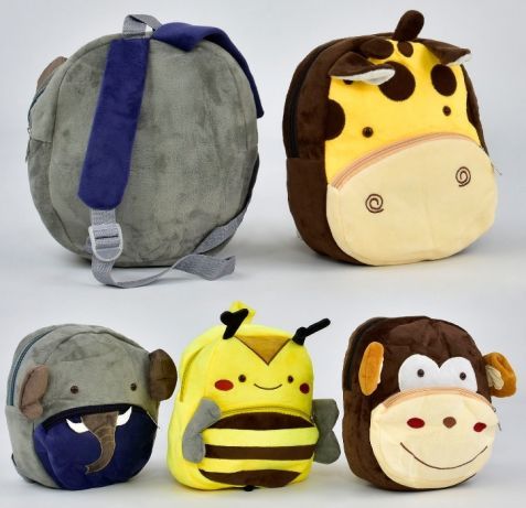 Детский рюкзак / пчелка, обезьянка, коровка, слон