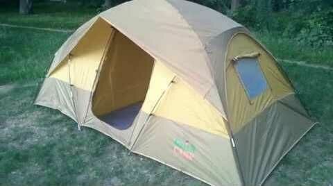 Палатка туристическая четырехместная GreenCamp 1100