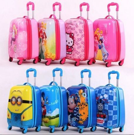 АКЦИЯ Дитячі валізи з мультяшними героями Детские пластиковые чемоданы