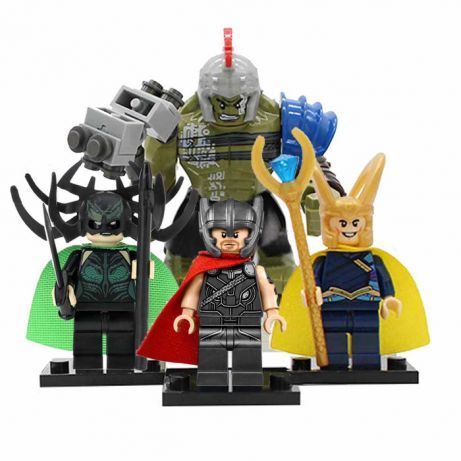 Лего Марвел мини-фигурки Хела Локи Халк Тор Рагнарек Lego Marvel Hulk