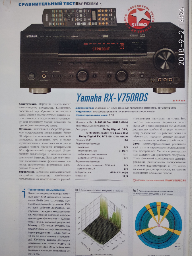 Yamaha Rx-v750rds
