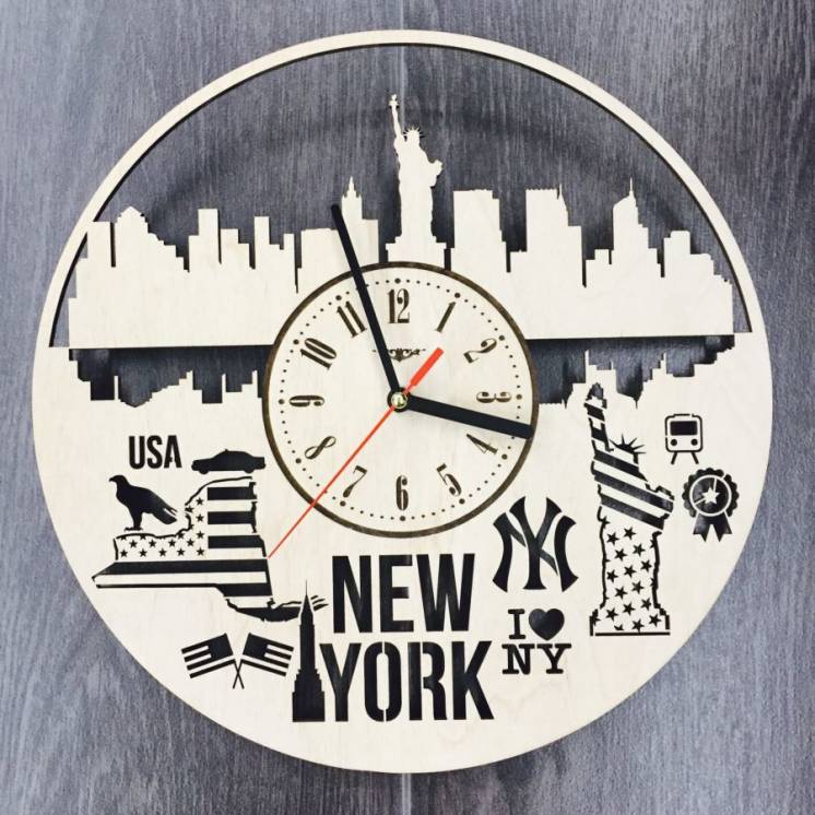 Дизайнерские часы на стену «Нью-Йорк»