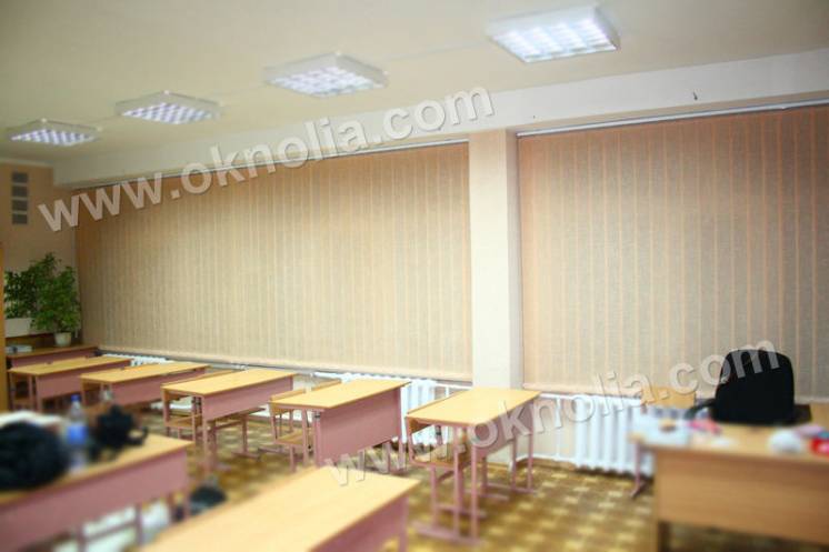 Вертикальные жалюзи тканевые для школы, офиса 127 мм, 89 мм