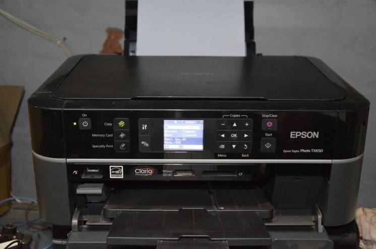 Epson Stylus Photo TX650 + перезаправляемые картриджи