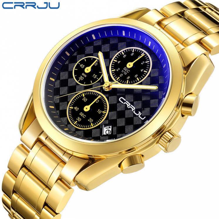 Часы наручные мужские CRRJU PremiumGold M156