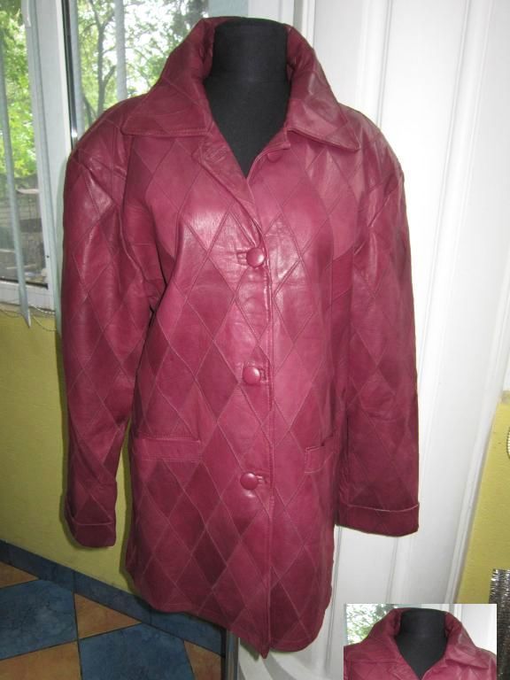Большая стильная женская кожаная куртка ELEGANCE. Лот 239