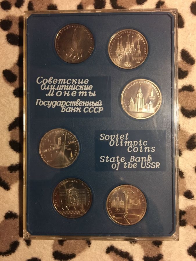 Набор монет 6х1 рубль Олимпиада 1980.