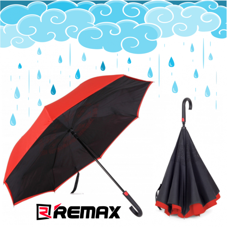 Парасоля REMAX Umbrella RT-U1 Red (Обратный зонт Наоборот Антизонт)