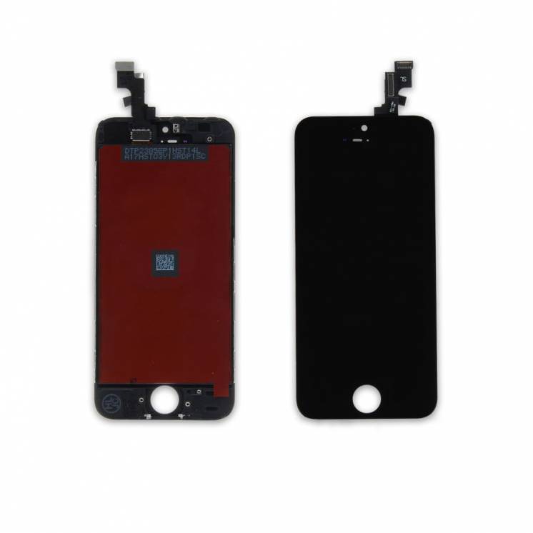 Дисплей APPLE iPhone 5S с черным тачскрином оригинал (TW)