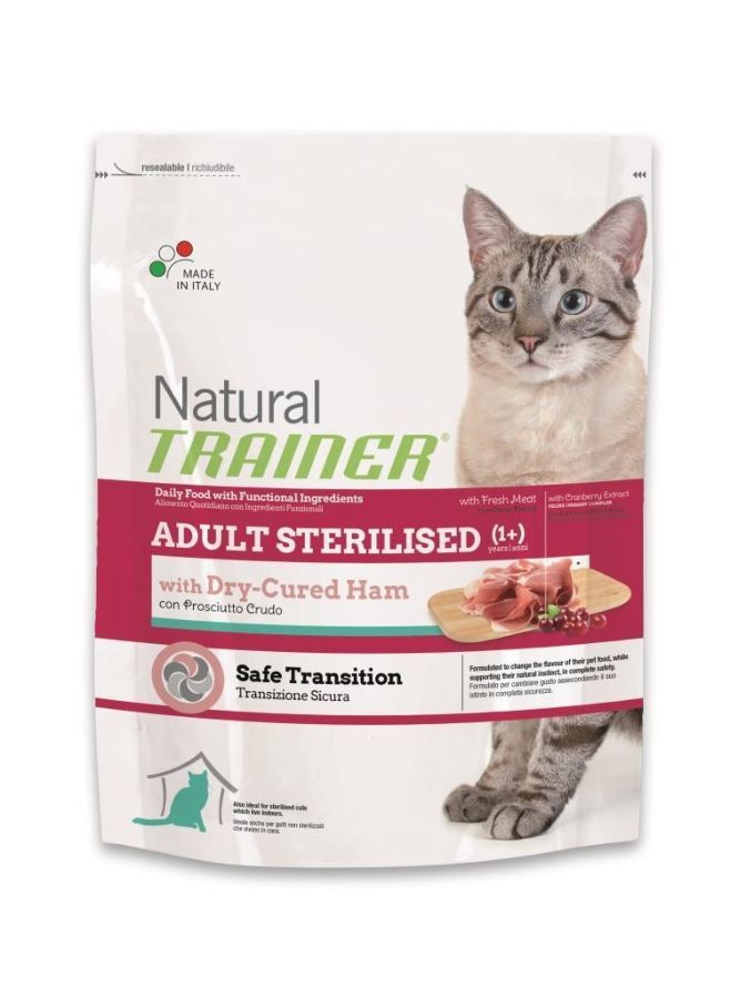 Корм для кошек Trainer adult Sterilised with dry-cured ham