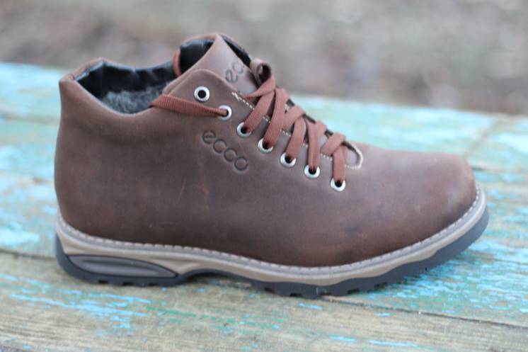 Мужские зимние ботинки Чоловічі черевики из натуральной кожи.ECCO