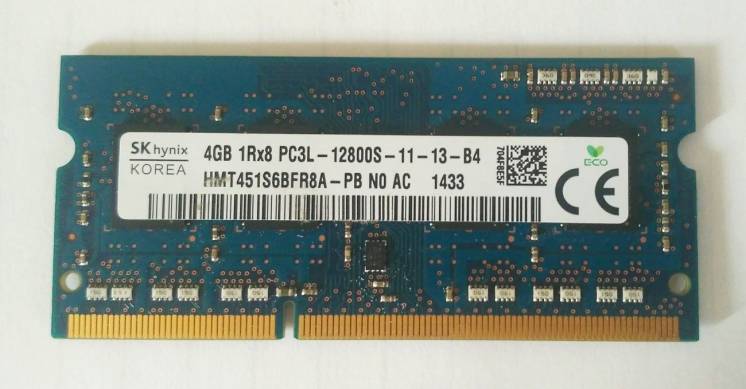 Память ОЗУ Макбук SKhynix 4Гб DDR3 PC3L-12800 4Gb SoDIMM RAM ноутбук