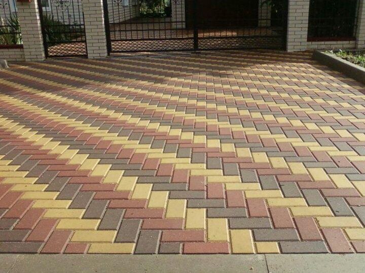 Тротуарная плитка кирпичик 4см от компании мир бетона