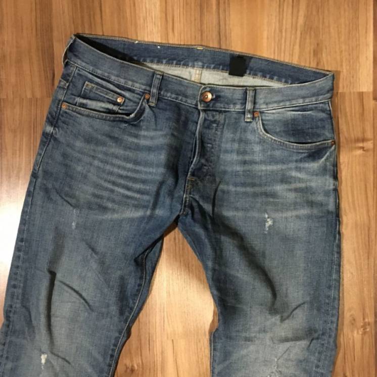 H&M 36/32 slim low waist джинсы мужские