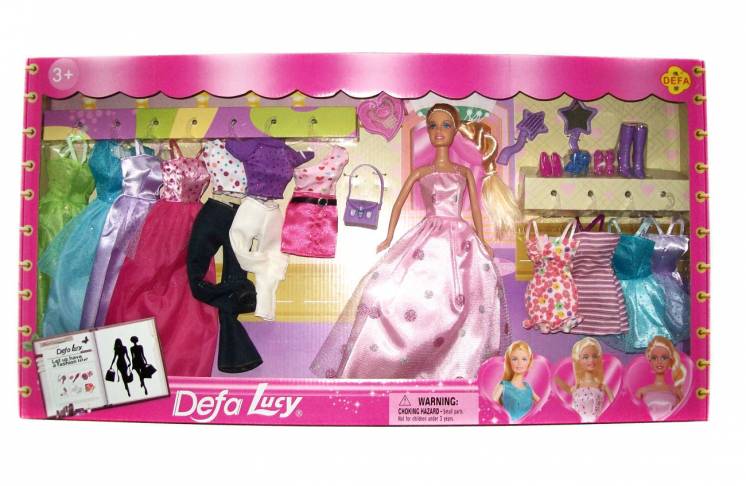Качественная кукла Барби DEFA с нарядами и и обувью