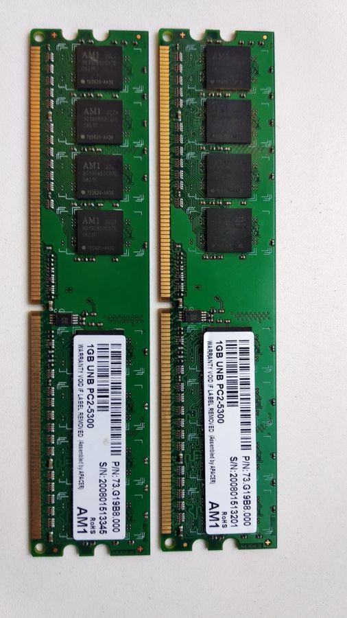 Память для ПК Apacer DDR-2 1Gb ×2шт
