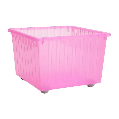Икеа вессла Ящик на колесах, светло-розовый, 39x39 см Под заказ