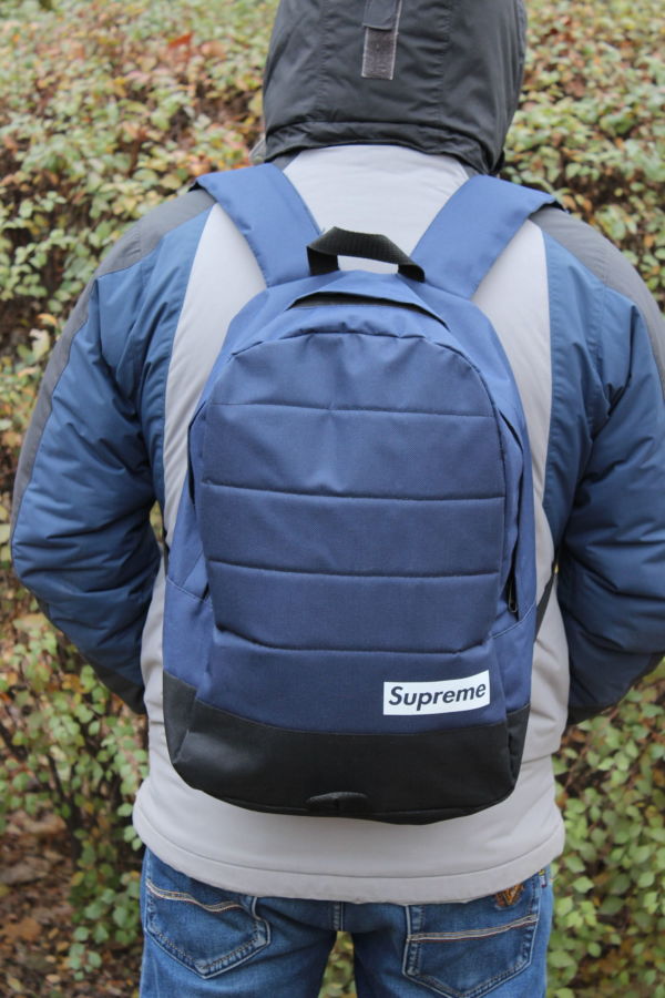 Рюкзак в стиле Supreme Air, цвет -черный,синий!