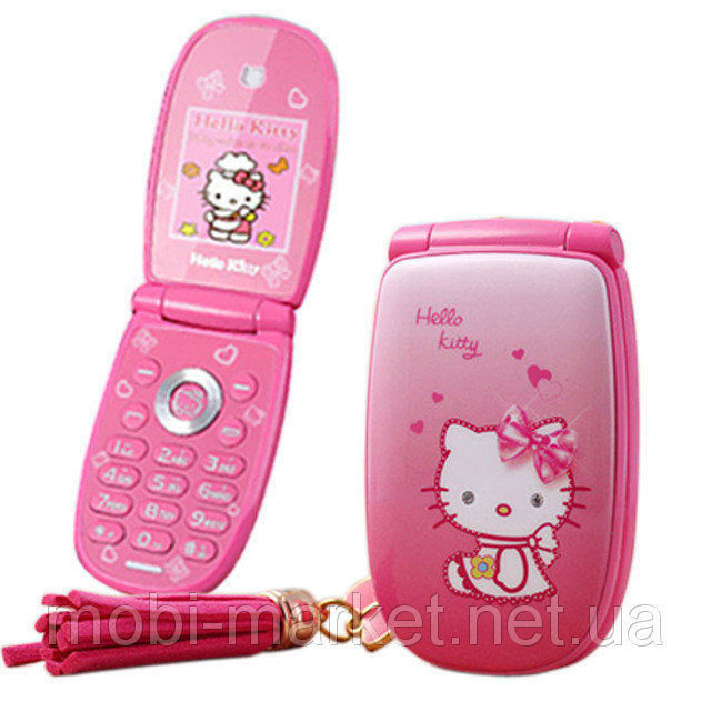 Телефон-раскладушка Hello Kitty W88 mini 1 сим,2 дюйма