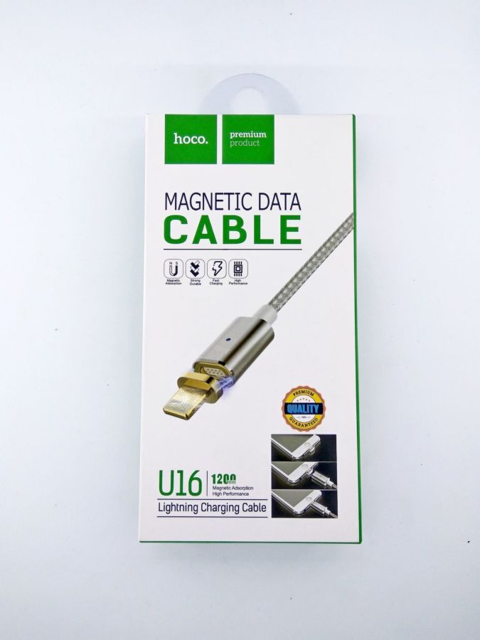 Магнитный USB кабель hoco. U16 (разъем Lightning)