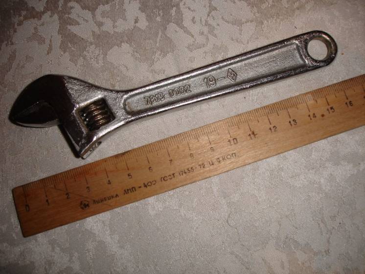 Ключ разводной/розвідний ключ 0-19 мм; L= 160 мм; новий; часів срср