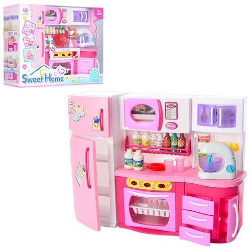 Кухня для Барби, набор мебели для куклы, холодильник открываются двер