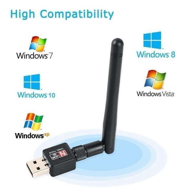 USB WiFi Адаптер 150 Мбит/с USB 2.0 со съемной антенной 2dB