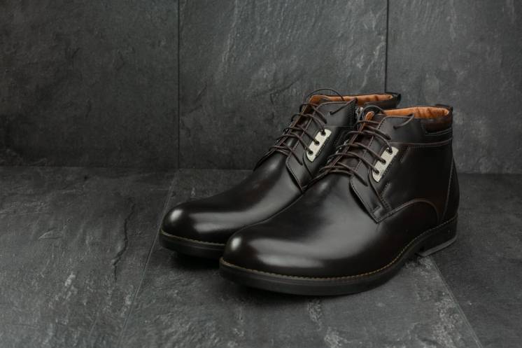 Ботинки Vivaro 783 (зима, мужские, кожа, коричневый)