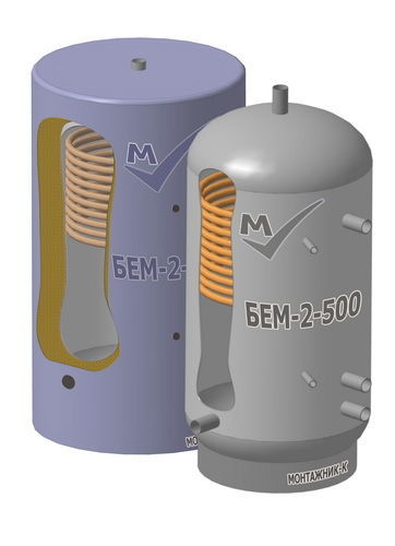 Буферная емкость модели БЕМ-2-500 из углеродистой стали